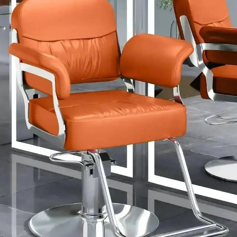 

Парикмахерское кресло-кушетка для салона красоты, специальное кресло для стрижки и химической завивки волос, с подъемным механизмом, вращающееся, коммерческая мебель для барбершопов