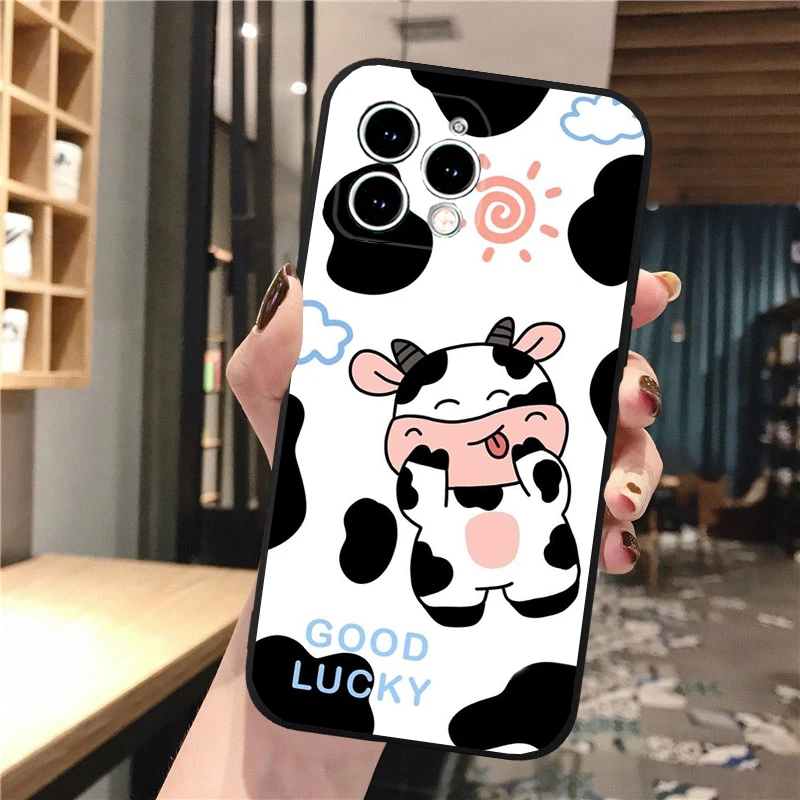Milk Cow Print Phone Case For iphone 17 Pro Max Air 16 15 14 13 Pro Max 15 16 Pro 15Plus