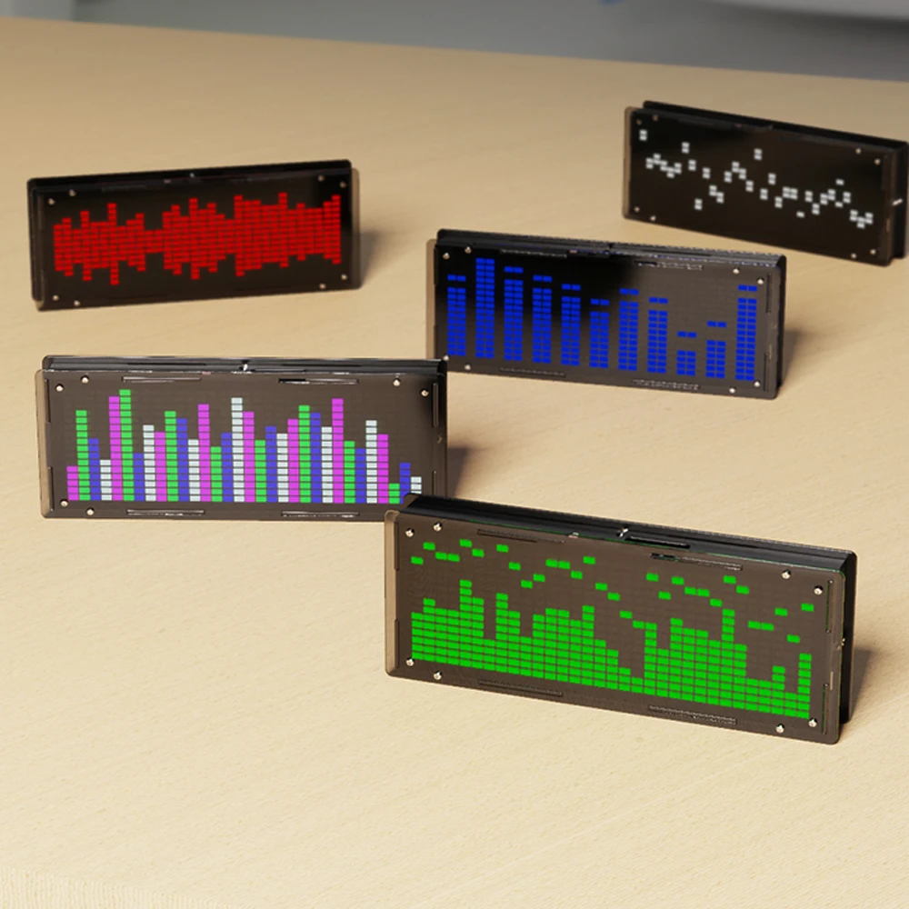 Zestaw do wyświetlania widma muzycznego led 16x32 światła rytmiczne temperatura zegara 8 rodzajów tryb widma projekt lutowania SMD