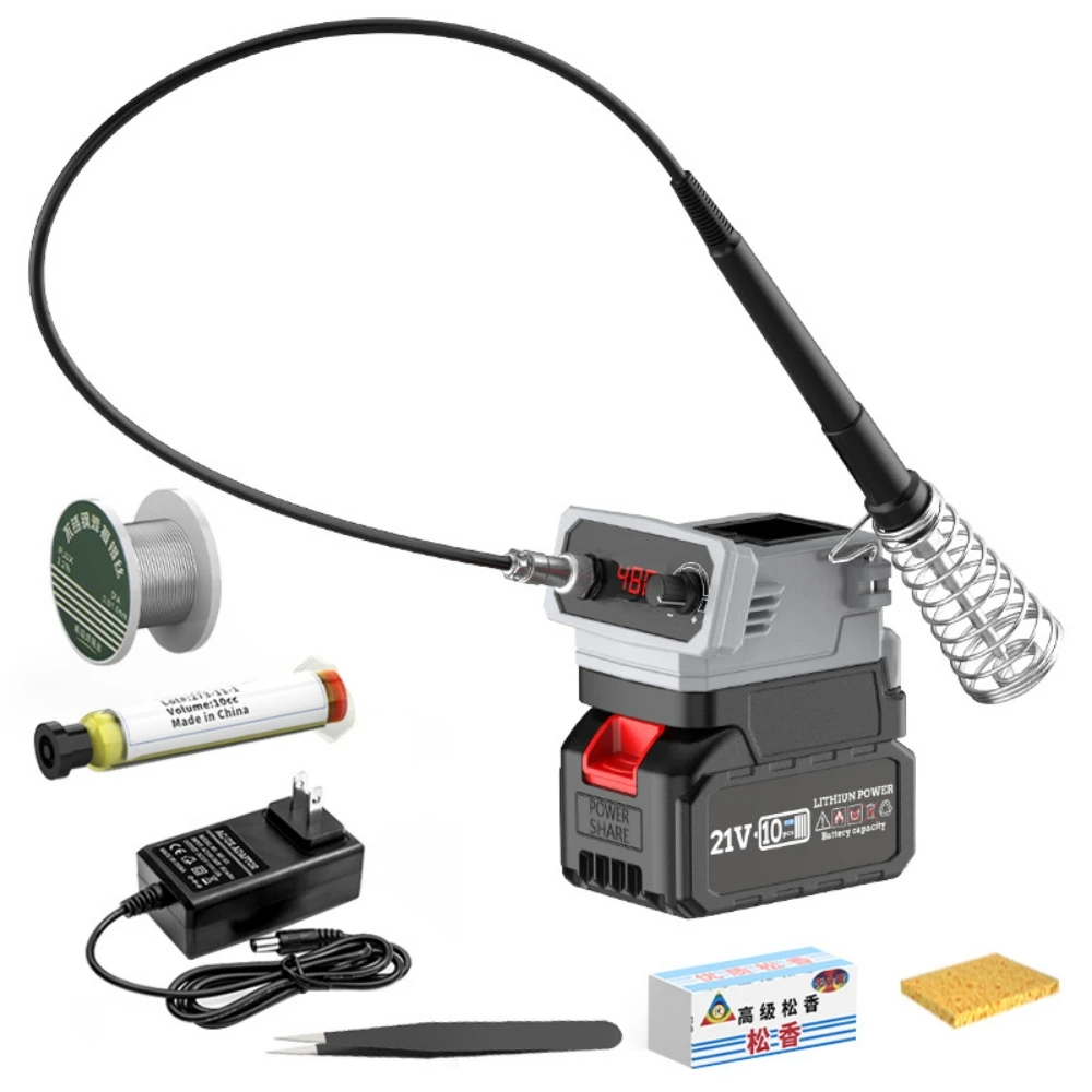 مسدس لحام كهربائي بطارية ليثيوم لحام سريع آلة توصيل القصدير الأوتوماتيكية منزلية متعددة الوظائف مكواة لحام صغيرة