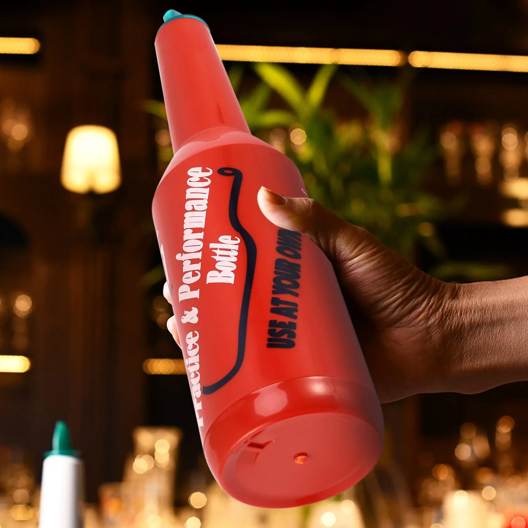 Flair Bartender Bartending Practice Bar Pub Botella Vino Coctelera - Rojo