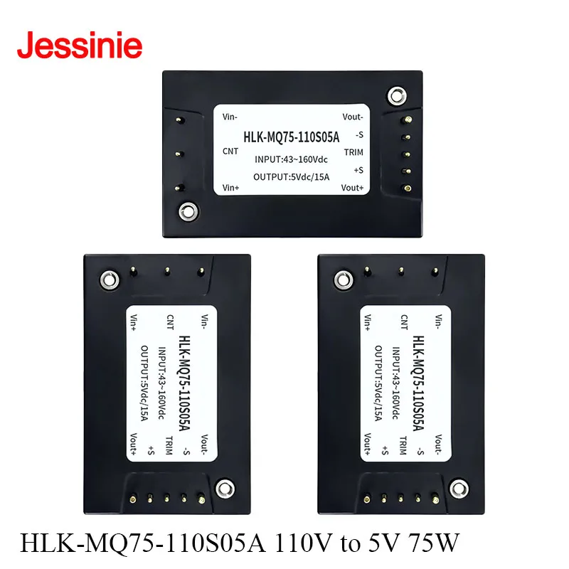 convertisseur-dc-dc-hlk-mq75-110s05a-75w-quarter-brick-110v-43-160v-vers-5v-15a-module-d'alimentation-isole-a-sortie-unique-regulee