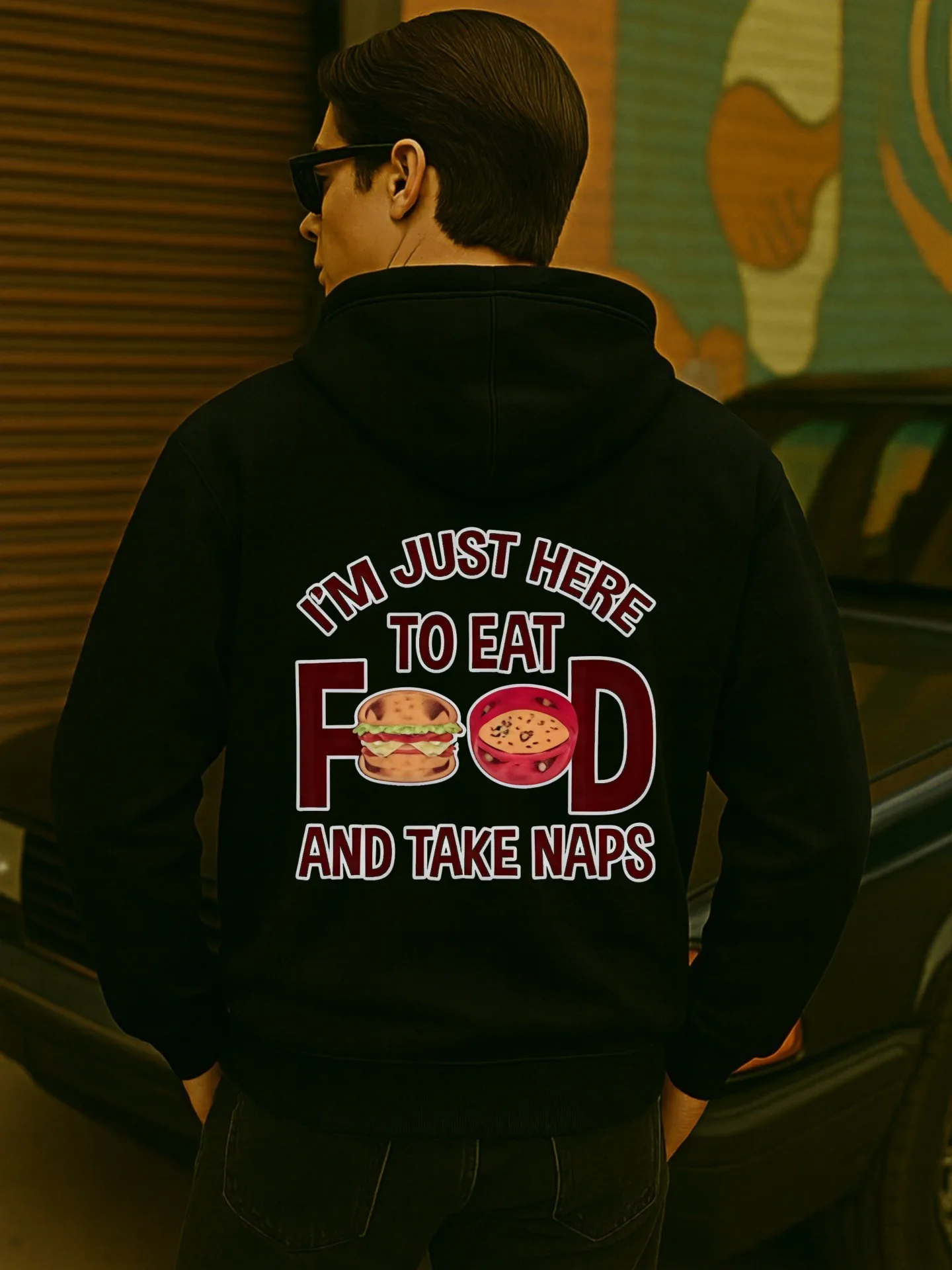 هوديي جرافيك للرجال، بلوفر بغطاء للرأس مطبوع عليه رسوم كرتونية، نمط كاجوال، قماش ناعم، للرجال، للارتداء اليومي