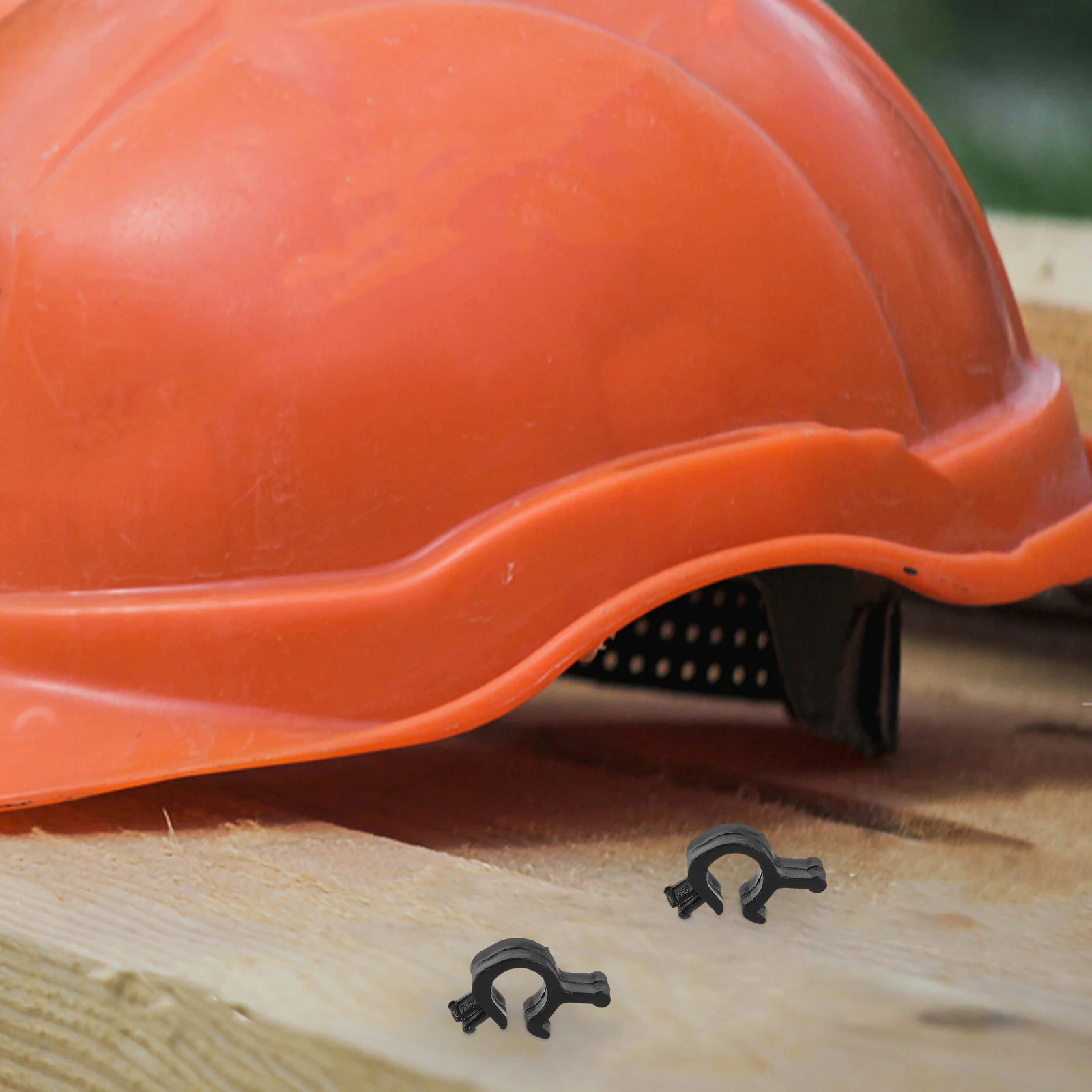 

10pcs Miner Hat Buckle Hard Hat Light Cable Clips Wire Holder Black Headlamp Attachments Construction Workers Safety Cap