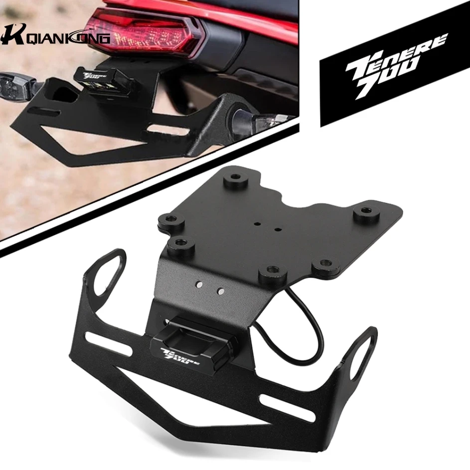 

Для Yamaha Tenere 700 World Raid/Rally T7 2019-2026 Кронштейн держателя заднего номерного знака с легким хвостом Tidy Fender Eliminator