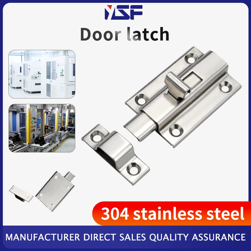 

Door latch 4 Inch Hardware Lock Stainless Steel Padlock Clasp Set Brushed For Locking Door Window Cupboard Old Style Door Lock
