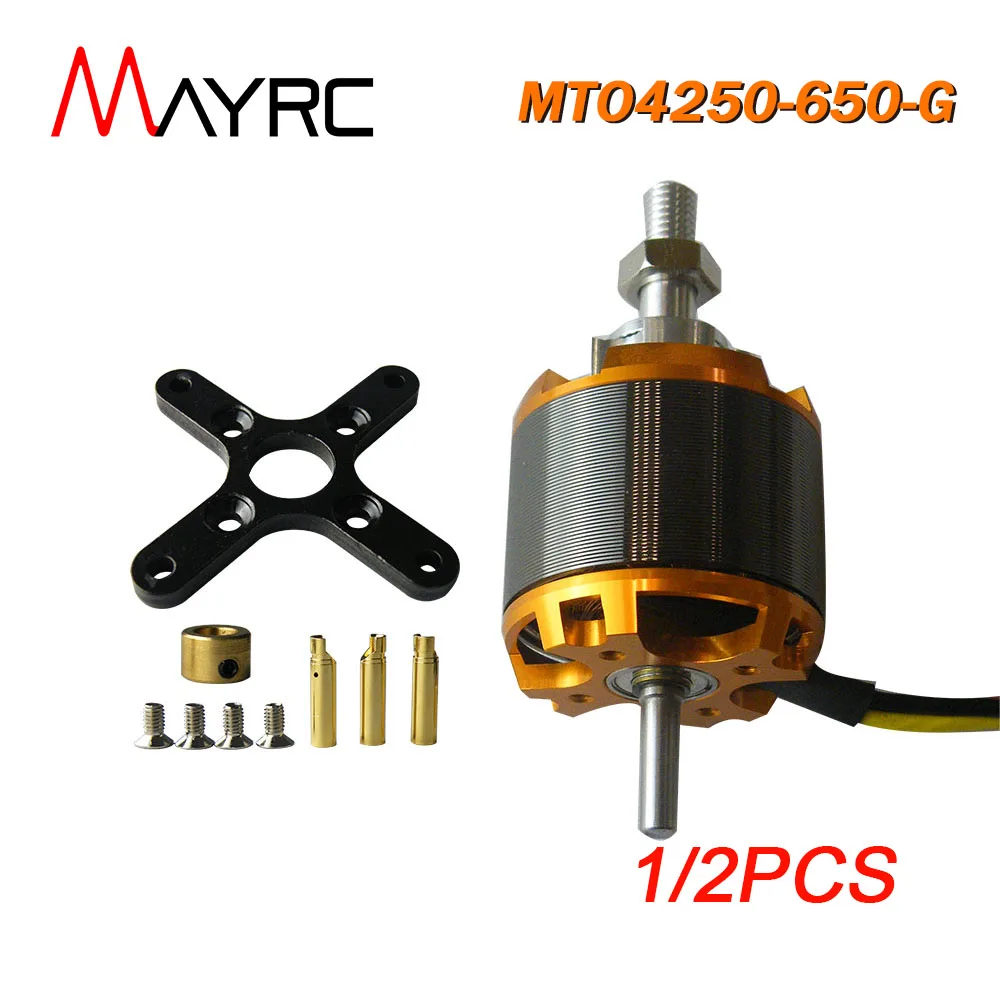 

1/2PCS MAYRC 4250 650KV 48A Max.Current Outrunner Brushless Motor for RC Airplane Hobby Plane Spare Parts Helicopter Spray Drone