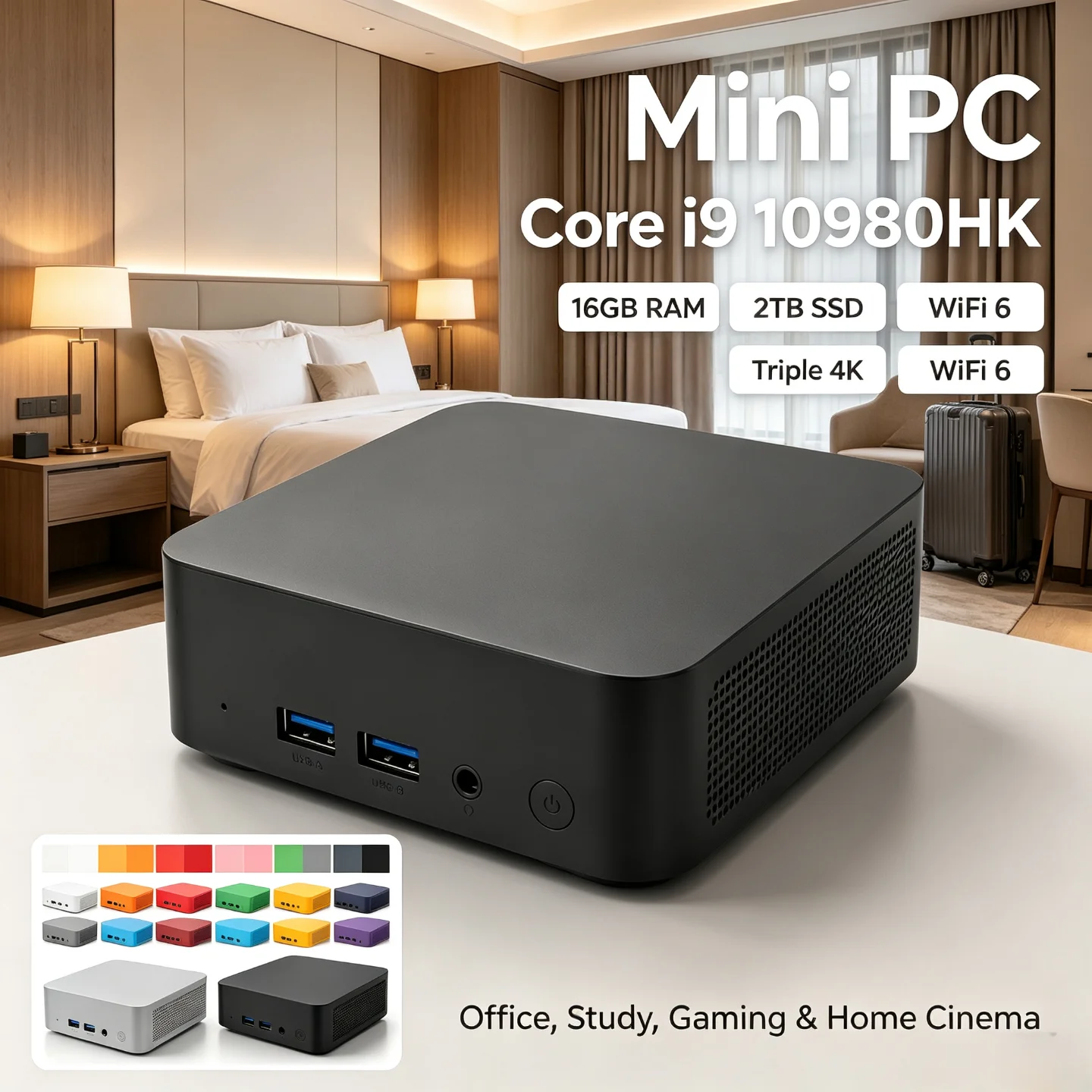 Mini PC for Gaming & Work Intel Core i9-10980HK Zero Compromise 8 Core 16 Thread Power with 16GB RAM 1TB 2TB SSD Triple 4K