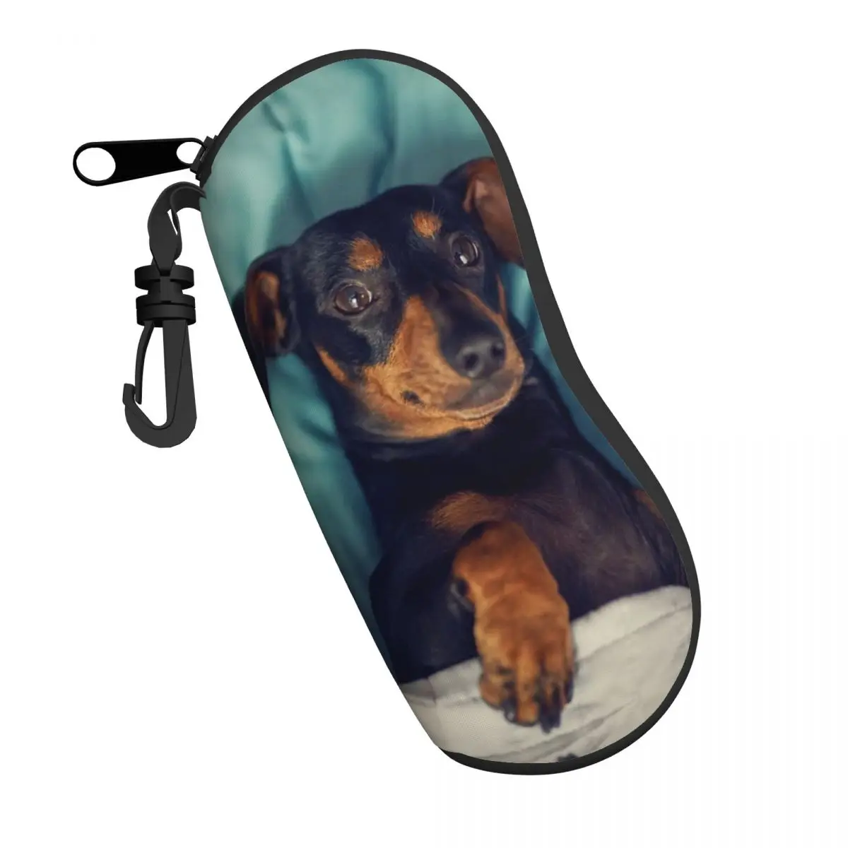 Occhiali da sole bassotto personalizzati custodia morbida in Neoprene con cerniera in tasso salsiccia la custodia protettiva per occhiali per cani Wiener per occhiali