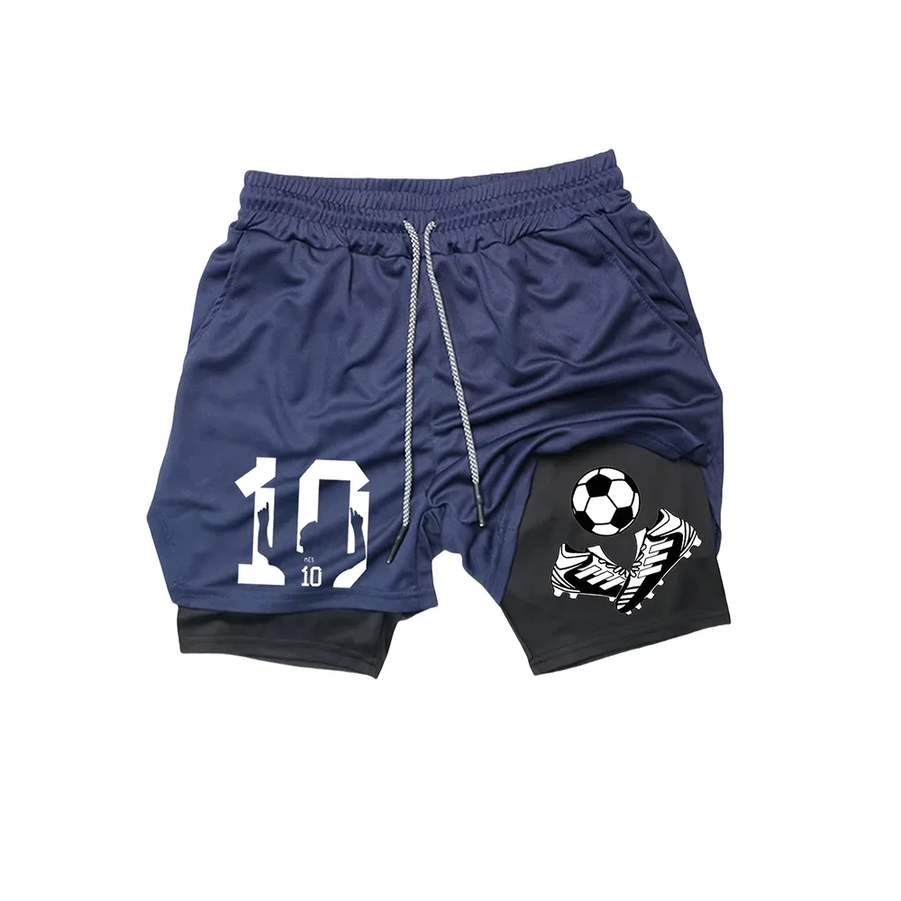 شورت رجالي اثنين في واحد؛ شورت رياضي من طبقتين؛ شورت للتدريب على صالة الألعاب الرياضية والجري لملابس الرجال. #3