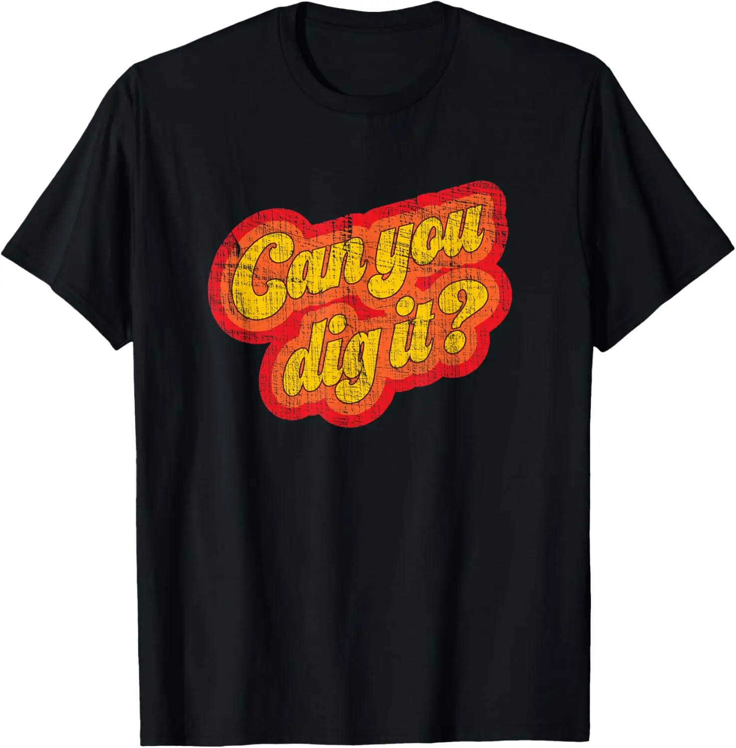 

Винтаж 1970-х годов «Can You Dig It» Потертая футболка