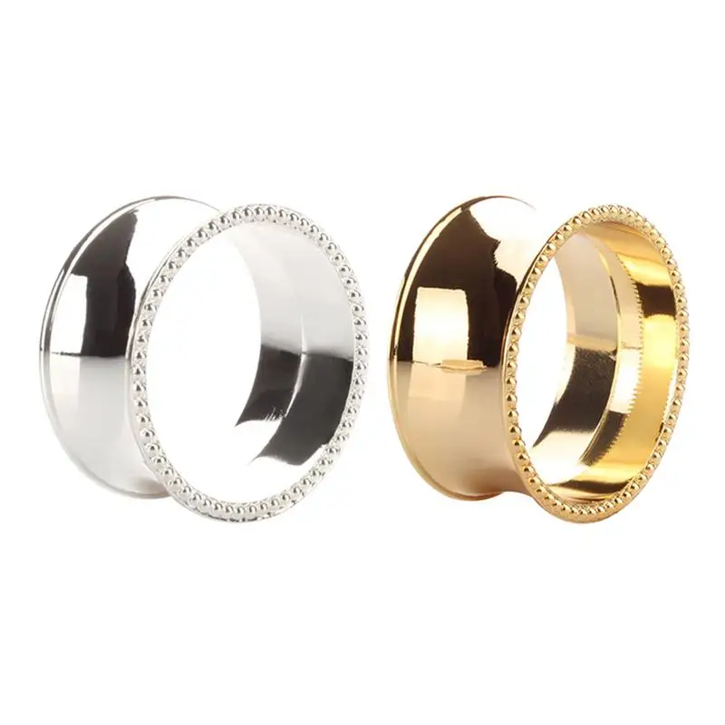 Gold Silver Color Napkin Ring Table Decoration Napkin Buckles Napkin Holder For Birthday Party Wedding Dinner Table Decoration