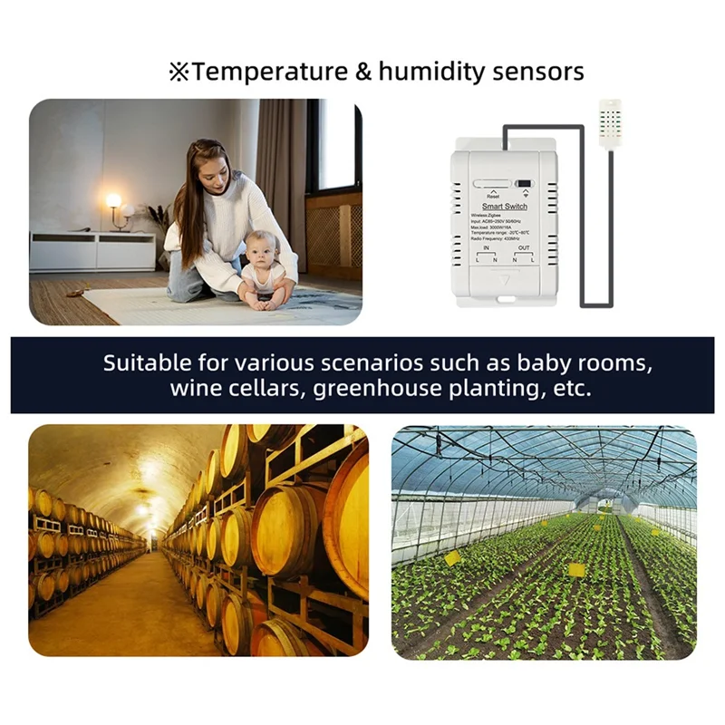 A52T Temperature And Humidity Switch Intelligent Thermostat Smart Wifi Smart 20AB Breaker For Ewelink Alexa Google