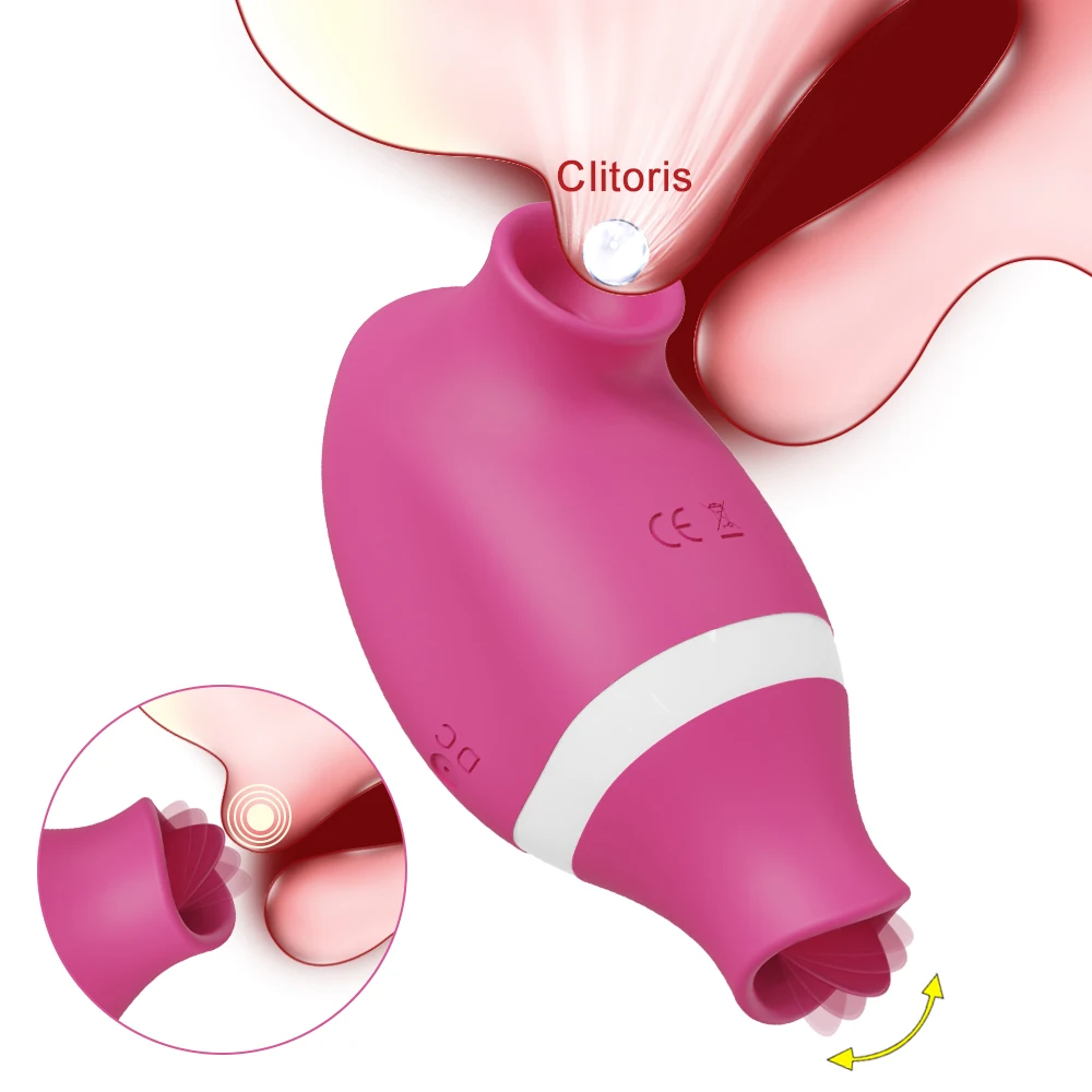2 في 1 اللسان لعق البظر مصاصة هزاز للنساء Cilt الحلمات مص محفز الإناث معدات الاستمتاع واللعبة الجنس للنساء