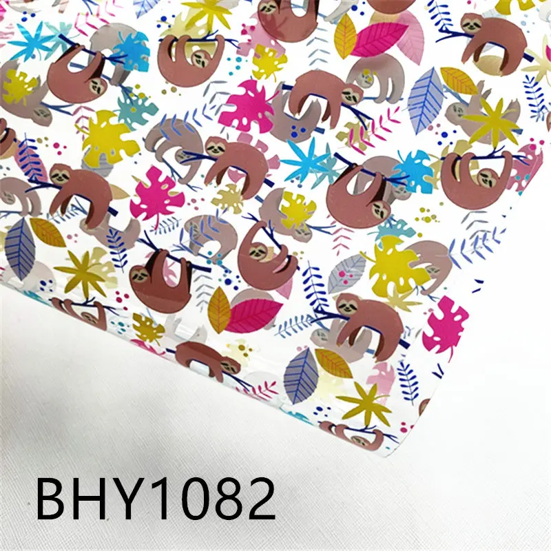 20*33CM A4 size animal print transparent jelly sheet UV print PVC bow bag fabric