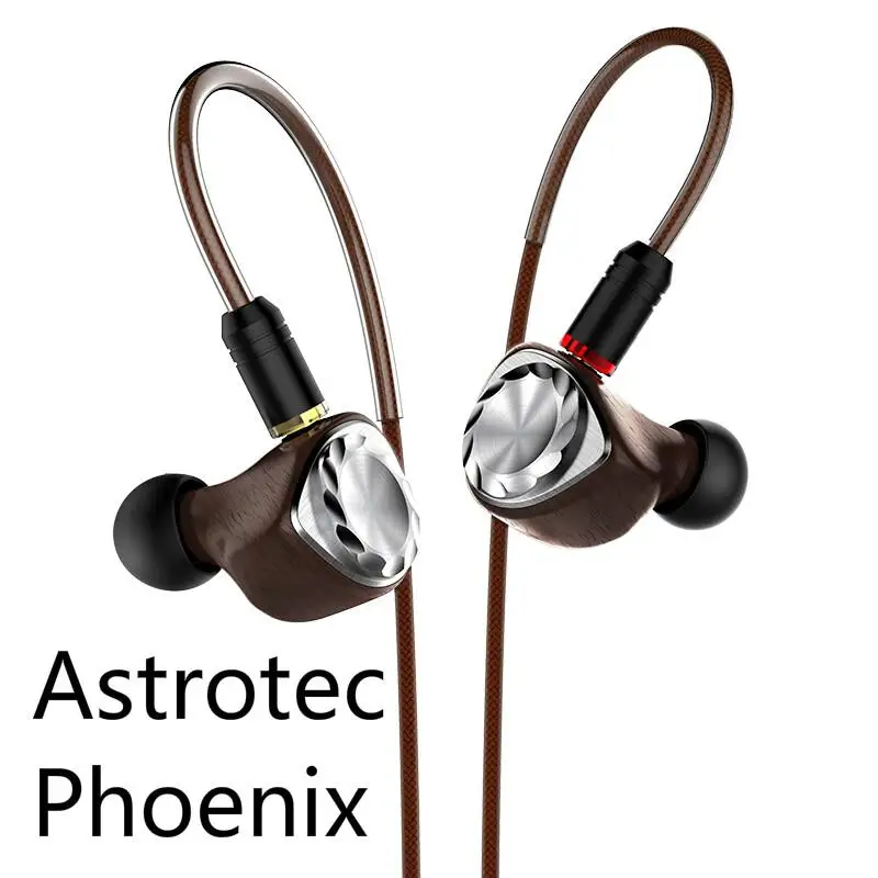 

Astrotec Phoenix Hifi Music In Ear Electrostatic Earphone Noise Cancelling Wooden Monitor Earphones Music Wired Earbuds