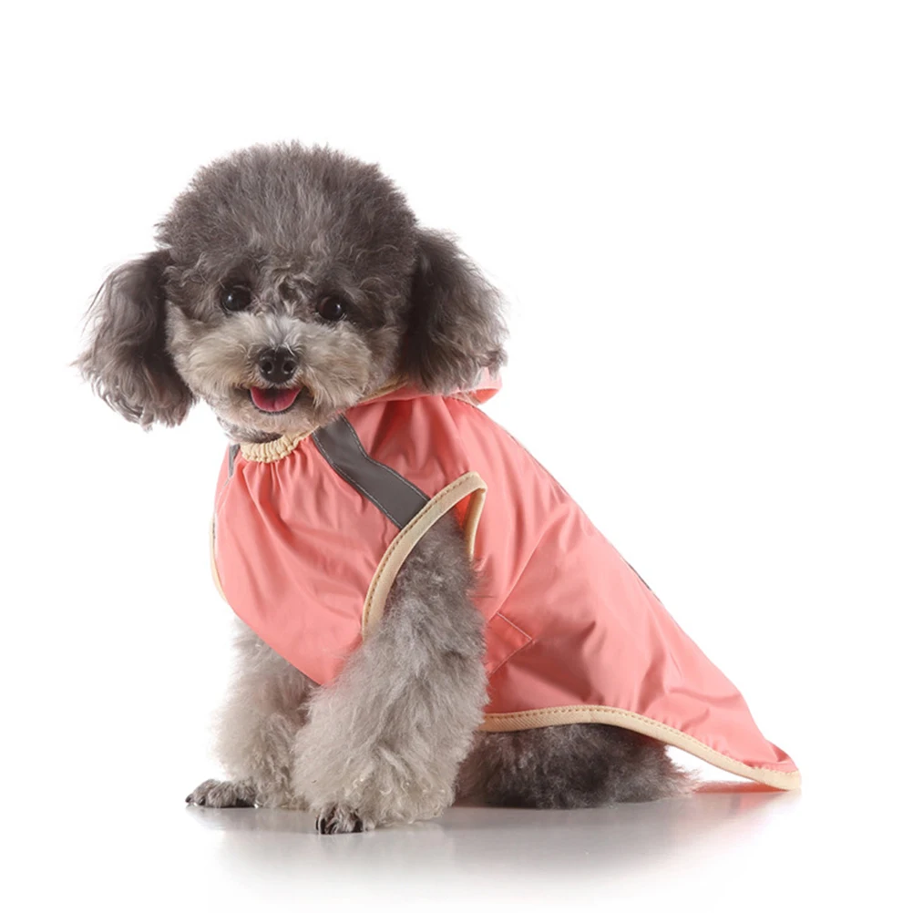 

Pet Dog Reflective Raincoat Waterproof Clothing for Small Big Dogs Pink Apparel Large Gear Pet Hooded Jacket Dog Jumpsuit Spring