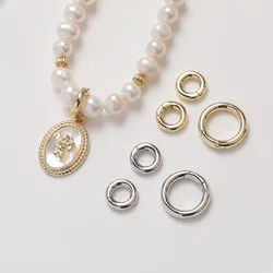 2PCS 14K Gold Plated Universal Buckle Connector Clasp DIY Making Supplies For Necklace Bracelet Brass Accessories