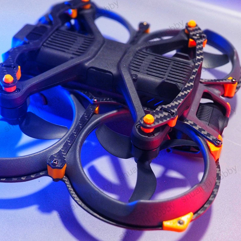 1 ensemble pour Drone DJI AVATA 2 RC, cadre de Protection blindé en Fiber de carbone, anneau de Protection Ultra-léger résistant aux chocs