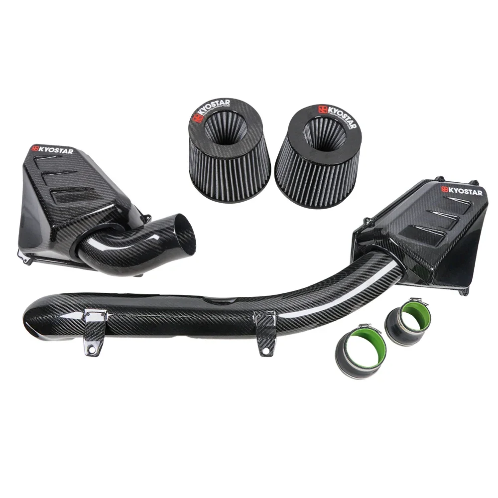 For BMW M3 G80 M4 G82 2021-2024 Black Dry Carbon Fiber Air Intake Kit High Flow Cold Air Intake System