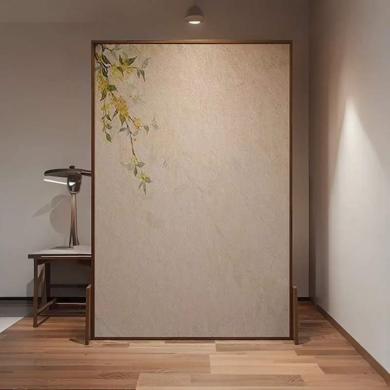Song Dynasty aesthetics Chinese-style Zen screen partition living room entrance shelter bedroom decoration mobile solid wood sea