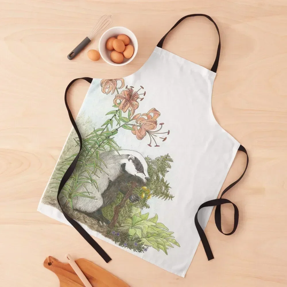 

Tiger Lily Badger Apron women's kitchens barber uniform Cute Kitchen for women with pocket Apron