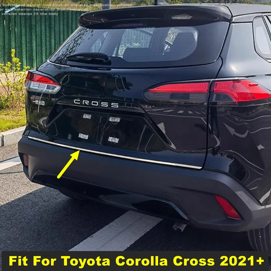 

For Toyota Corolla Cross 2021 - 2024 Rear Trunk Accent Cover Tail gate Tailgate Trim Back Boot Door Stripes Sticker Accessories