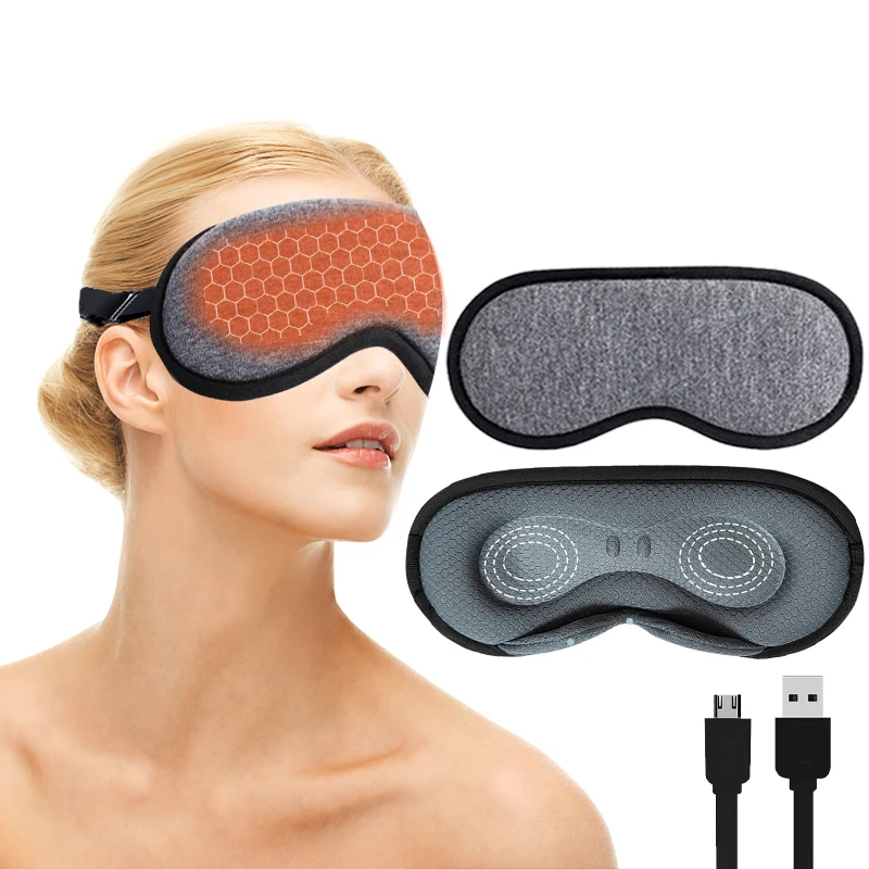 3D Eye Protection Steam Eye Mask Electric Heating Hot Intelligent Heating Sleep Shading USB Connection