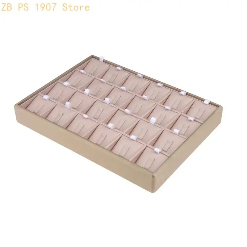 Stylish Leather Jewelry Storage Tray In Champagne Color Perfect For Keeping Items 55KA