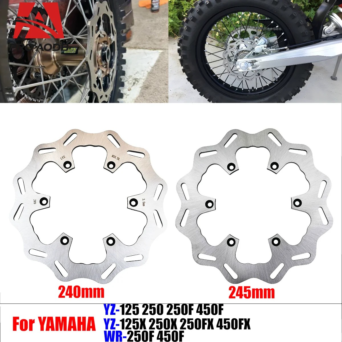 

For Yamaha Motorcycle YZ125 YZ250 YZ250F YZ450F YZ125X YZ125X YZ250FX YZ450FX WR250F WR450F 2002-2018 Rear Brake Disc Rotor Disk