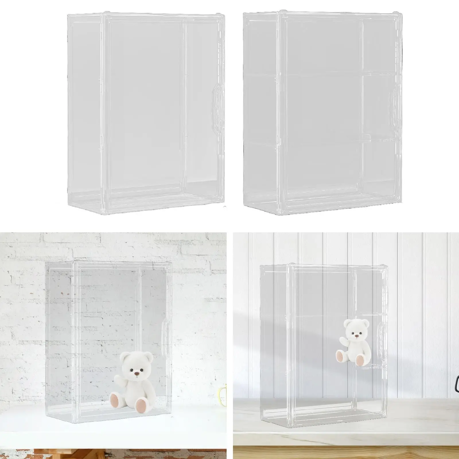 

Display Case for Action Figures, Storage Box, Transparent Cabinet, Desk Organizer for Collectibles