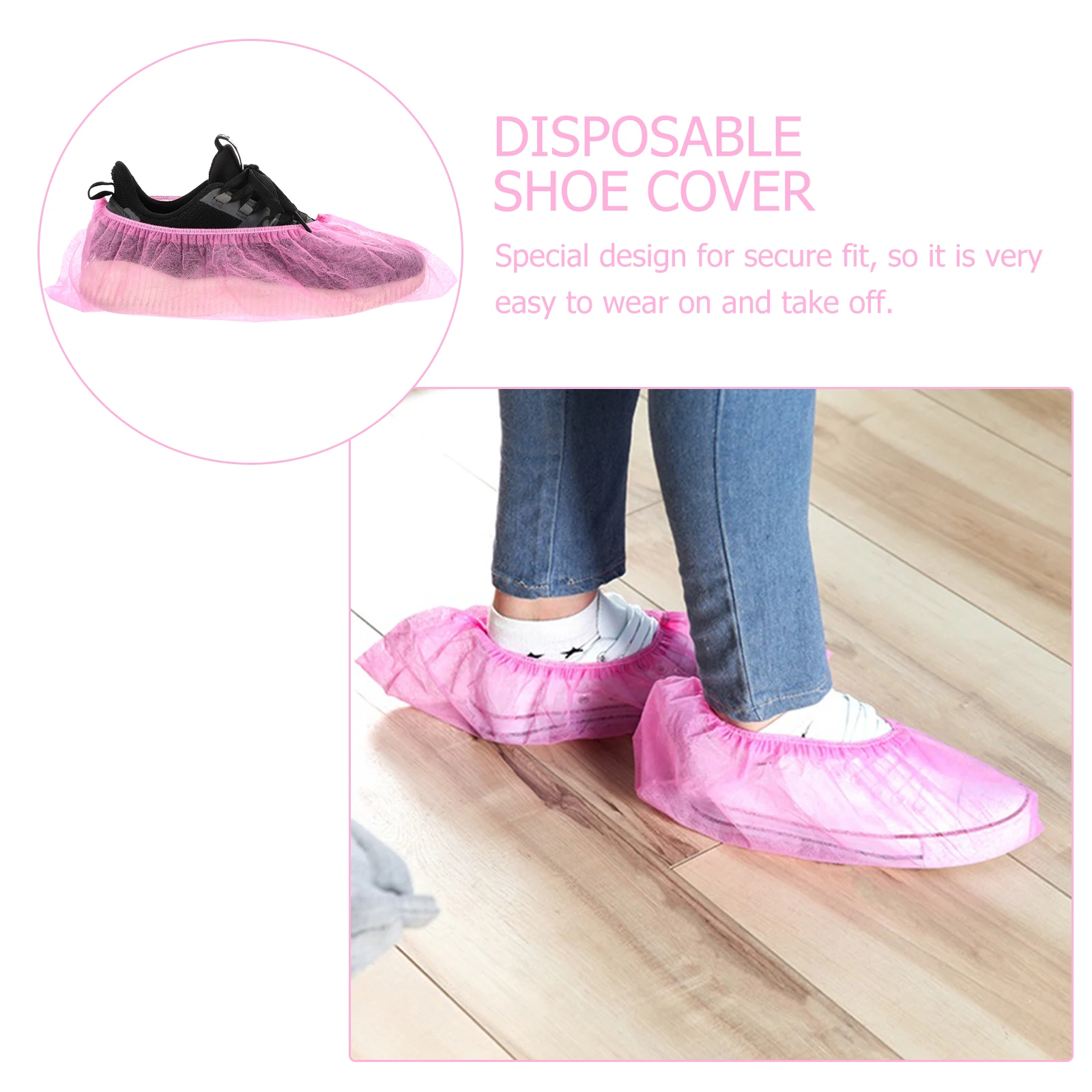 

100 Pcs Dustproof Shoe Covers Shoes Protector Protection Breathable Box Non-woven Fabric Nonwovens Student Wear-resistant