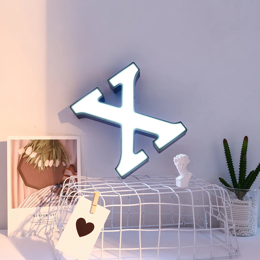 

LED Letter Sign Night Light Alphabet Shaped Lamp Romantic Atmosphere Wedding Home Decor Operated Safe Friendly LED