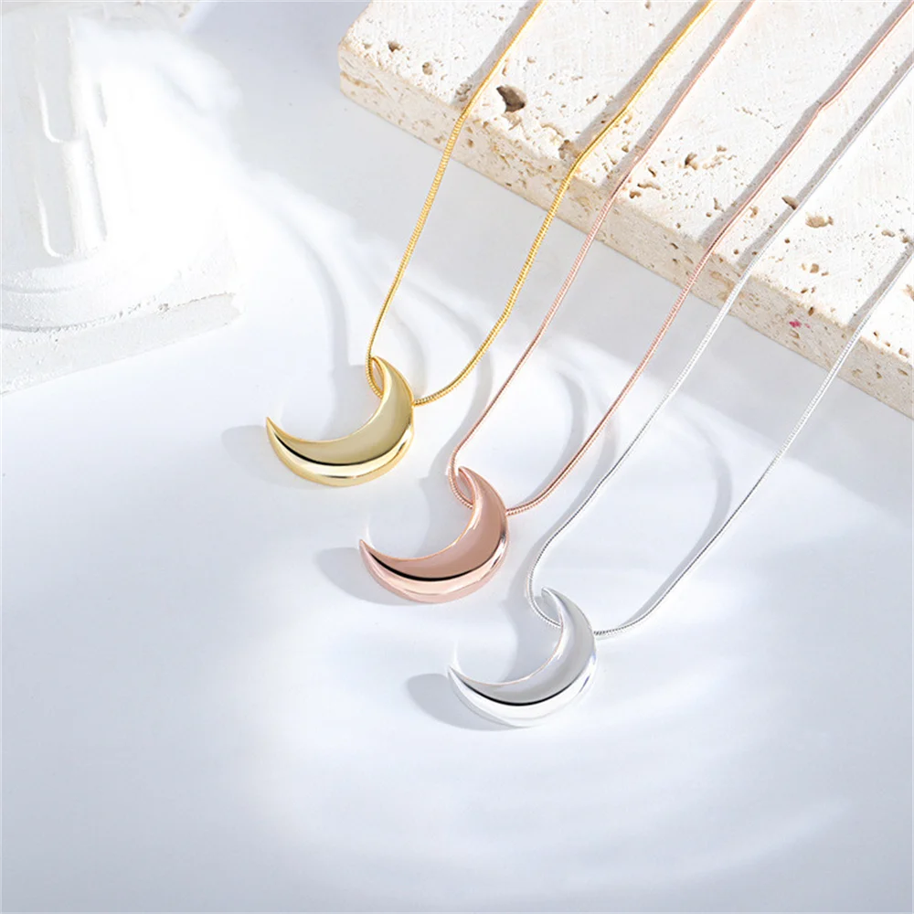 

Korean S925 Necklace - Crescent Snake Chain, Niche, Exquisite Versatile Women's Collar