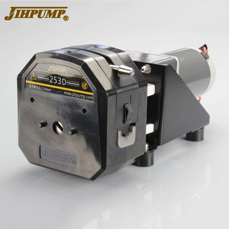 JIHPUMP 253D KZ25 24v 6000ml High Precision Small Mini Micro Easy Load oem Peristaltic Pump Water Liquid Dosing Hose Pumps