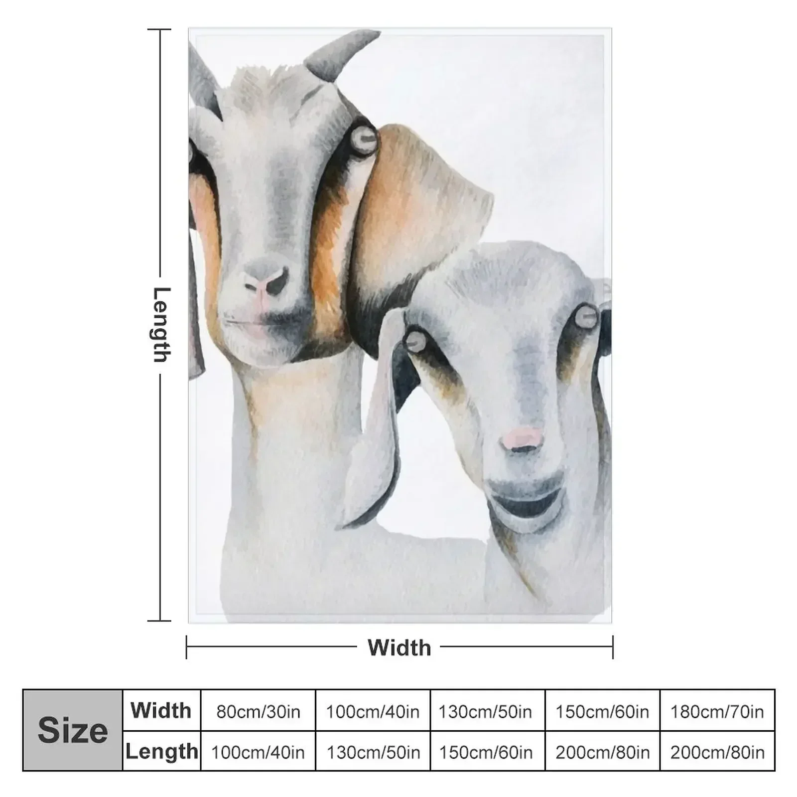 Goat and goat Throw Blanket warm winter Extra Large Throw Bed linens Cute Plaid Thermal Soft Blankets
