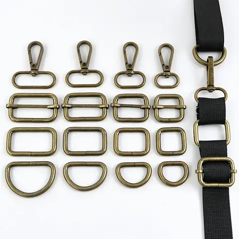 5/10Pcs Meetee 20-38mm Metal Buckle D Ring Clasp Swivel Lobster Buckles Backpack Carabiner Clips DIY Bags Hardware Accessories