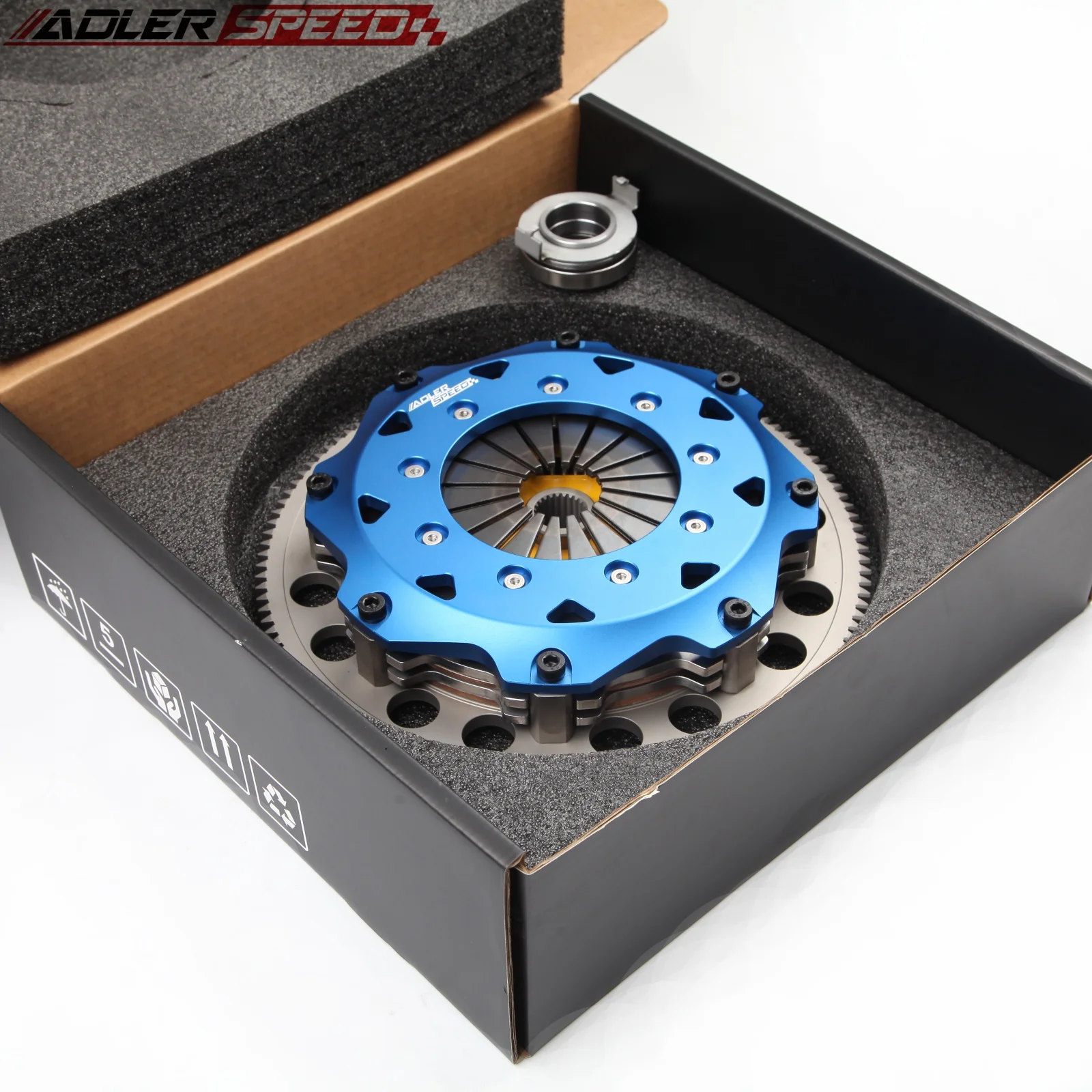 

ADLERSPEED 215MM 8.5" Sprung Clutch Twin Disc/ Racing Twin Disc Clutch & Flywheel For HONDA ACCORD PRELUDE H22 H23 F22 F23
