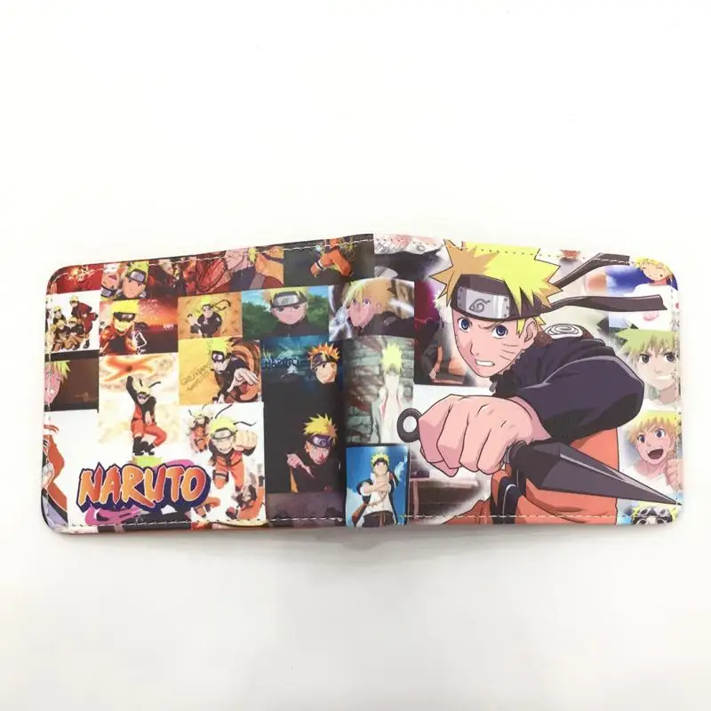 Dompet Pendek Anime Naruto Uchiha Itachi Akatsuki Dompet Lipat Dua Kulit Pu Tas Kartu Penyimpanan Kapasitas Penutup Pelindung