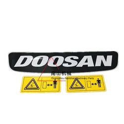 For Daewoo Doosan DX55 60 75 88-9C Rear Counterweight Sticker Logo Color Bar Danger Sticker Excavator Parts