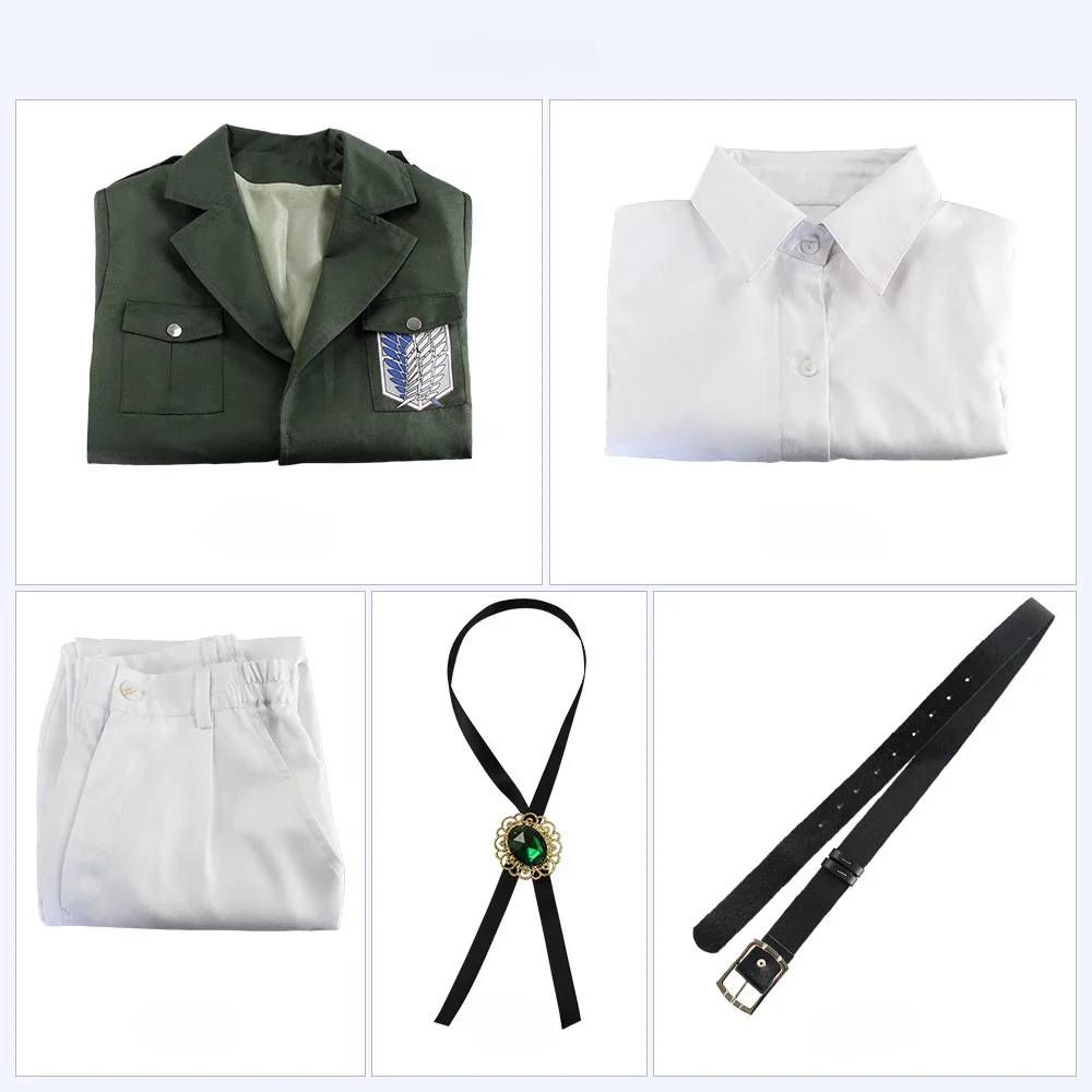 Costume de Cosplay de l'Attaque des Titans Eren Levi, Veste de Soldat de la Légion de Scout Shingeki No Kyojin, Manteau, Coupe-Vent, Uniforme pour Homme et Femme