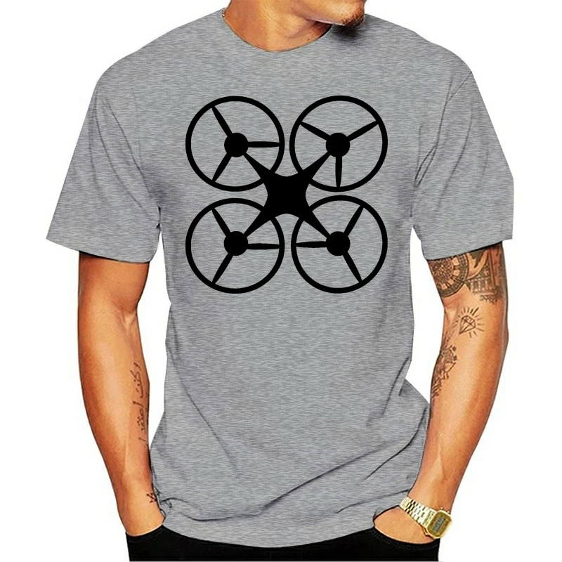 Fashion 2020 Summer Quadcopter Drone Men Funny casual streetwear hip hop printed T shirt