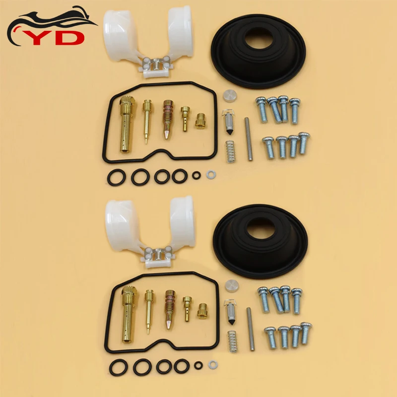 2 Set for Kawasaki ER500 ER5  Motorcycle Carburetor Repair Kit  Vacuum DiaphragmPiston Float Gasket Kit