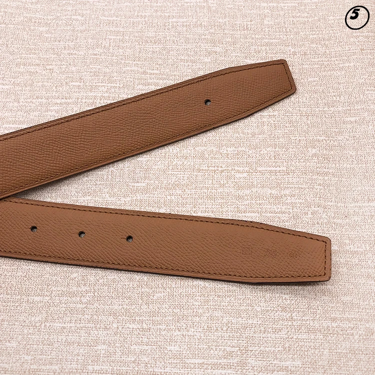 2024 WITHOUT BUCKLE two sides 3.2 cm high quality men women togo belt genuine leather strap trousers first layer free shipping