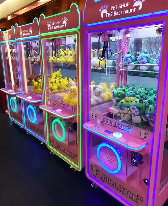 

Factory Cheap Custmozied Commercial Stuffed Animals Bear Doll Toys Coin Operated Park Grabber Arcade Game Crane Claw Machine