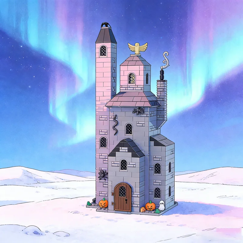 

605 шт. MOC дом на Хэллоуин, сезонная модель, строительные блоки, строительная игрушка, креативные рождественские подарки, идея, образование, детский кирпич