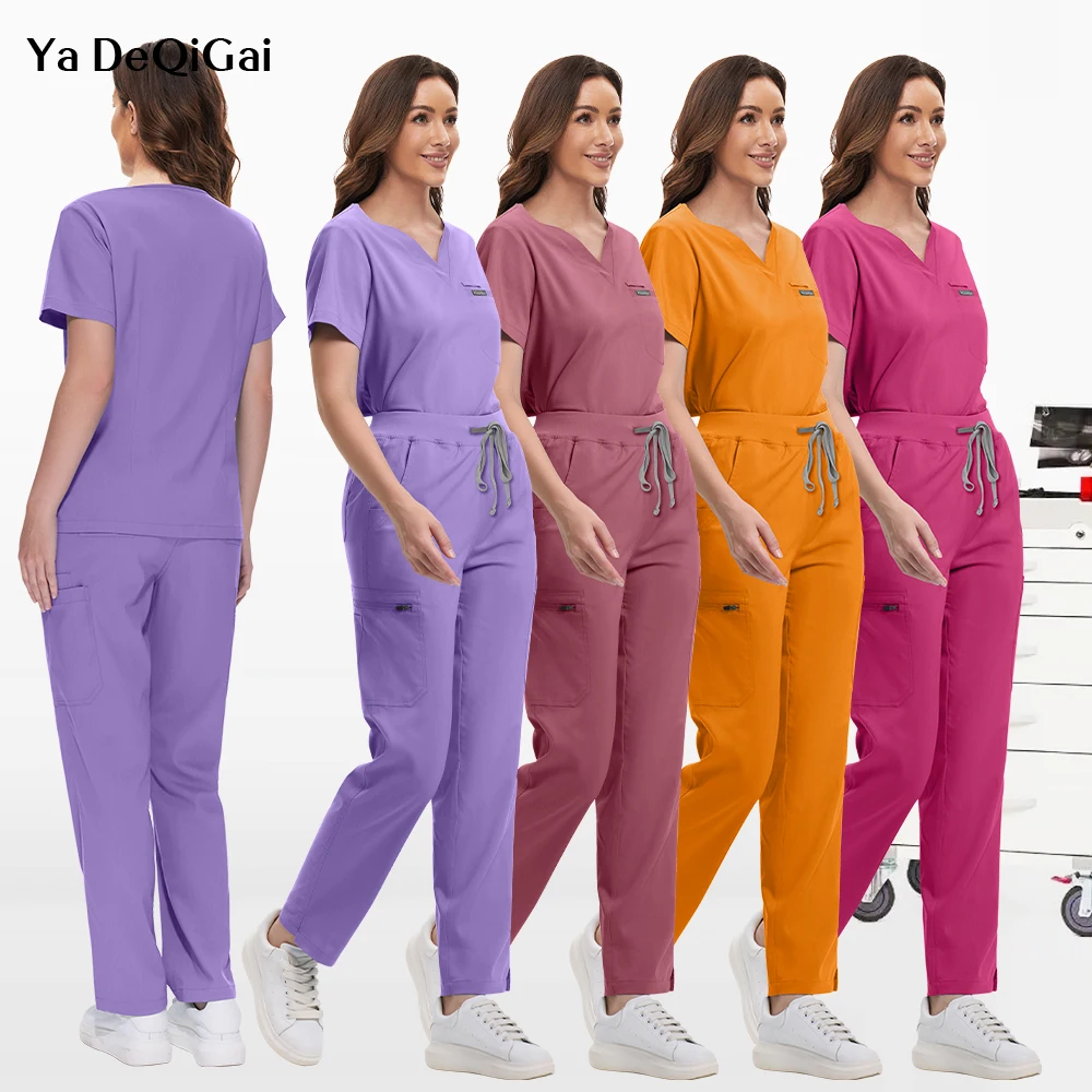 Medical Uniform High Quality Hospital Scrubs Set Operating Room Nursing Work Clothes Women Men Pharmacy Clinic Beauty Work Wear