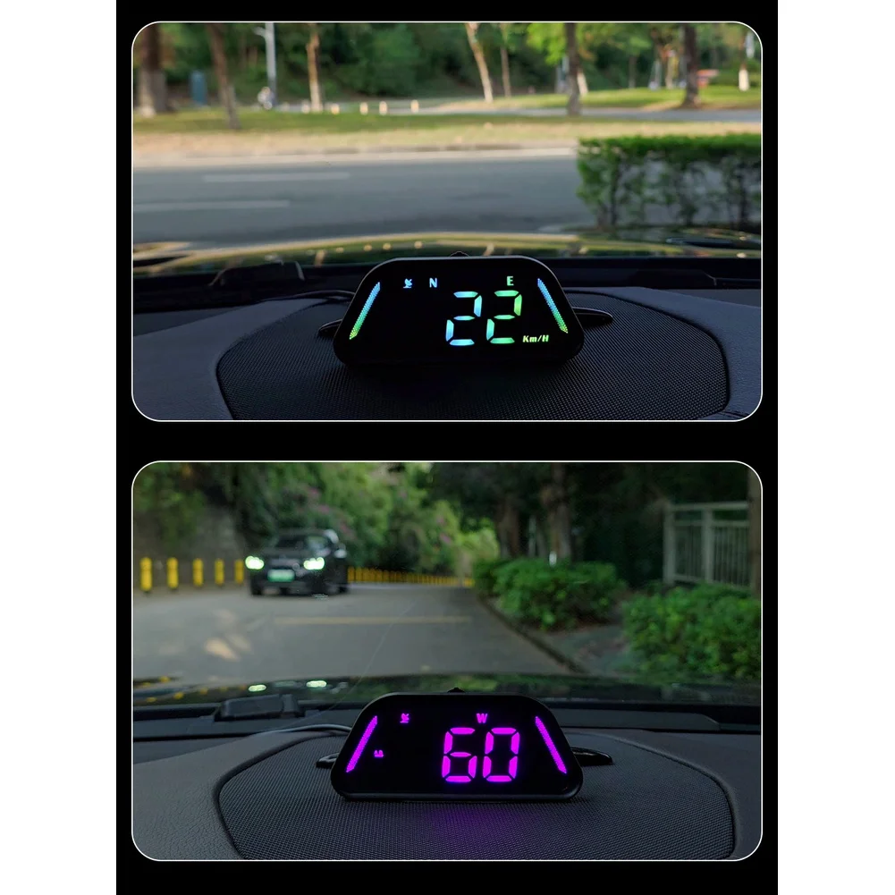 For Night Driving Car HUD Head Up Display Rotary Suction Cup Mount Anti-slip Pad Included Accurate for gps Speed Display