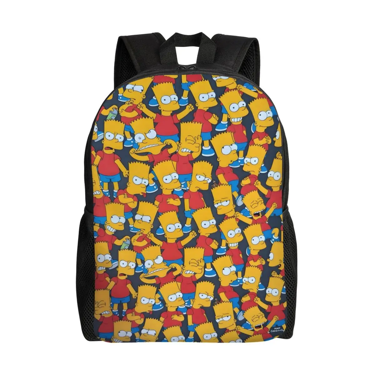 

Custom Simpsons Backpacks Men Women Basic Bookbag for School College Animated Sitcom Bags