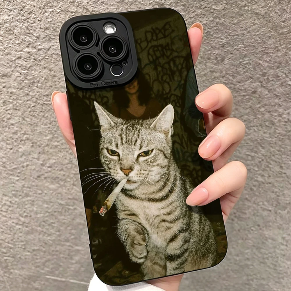 Phone Cases Blunt - Vintage coole tabby kat sigarettenprint telefoonhoesje
